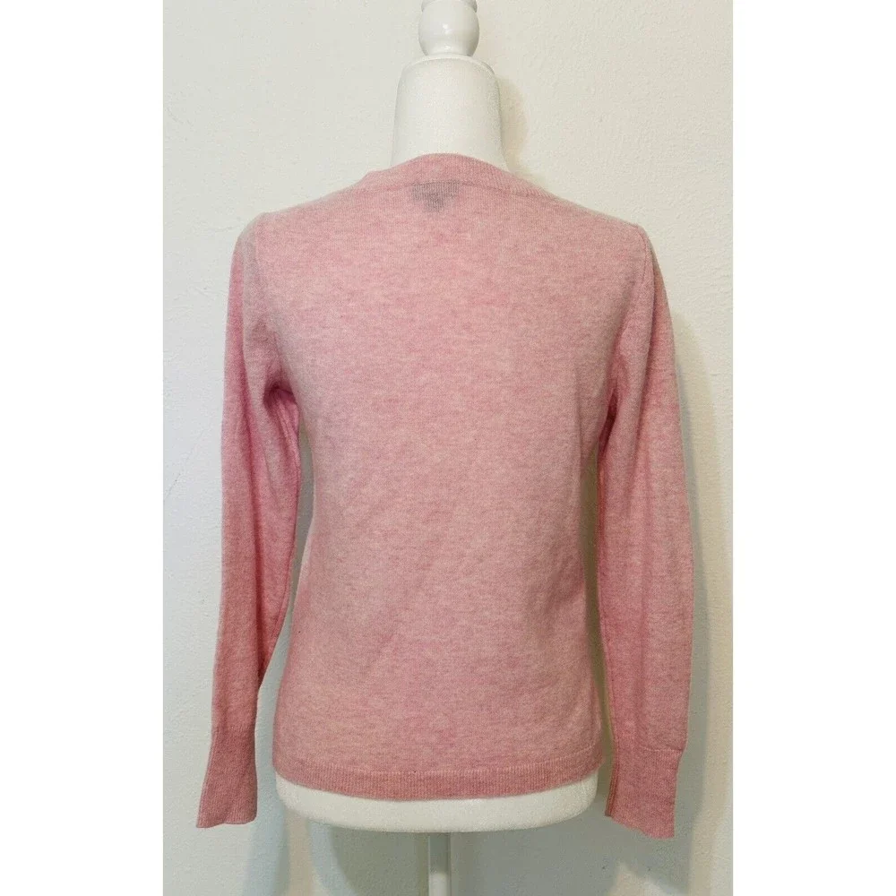 J. Crew Light Pink 100% Cashmere Sweater Size Medium - Picture 4 of 7